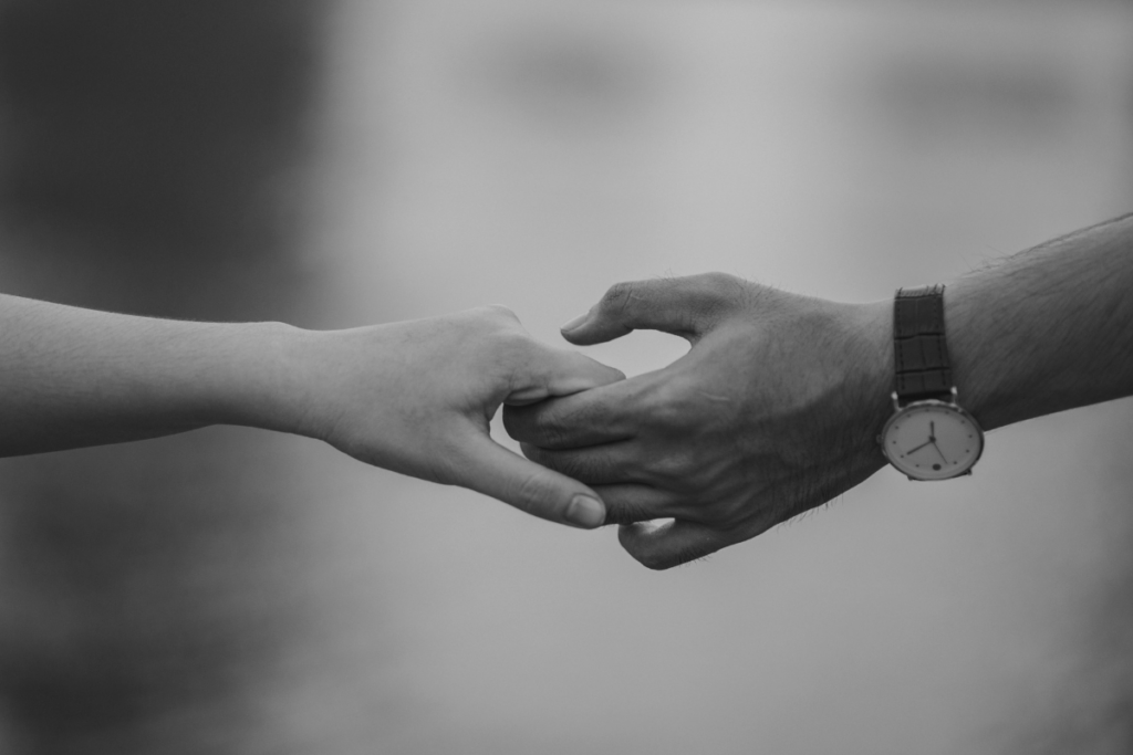 holding hands