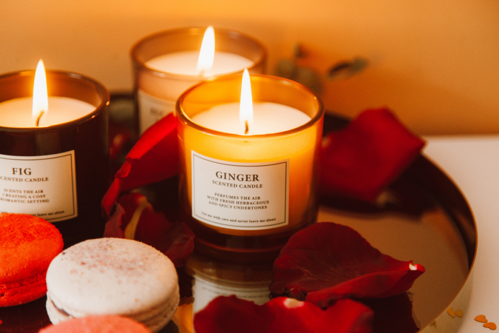 candles and roses